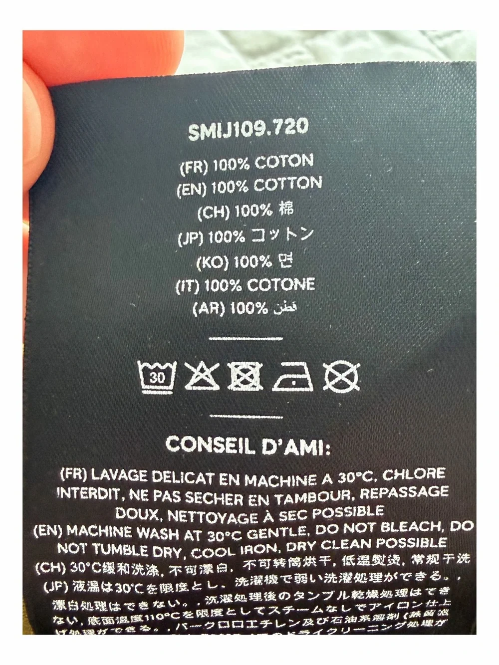 AMI Alexandre Mattiussi x Smiley Olive Cotton Graphic Tee Size M